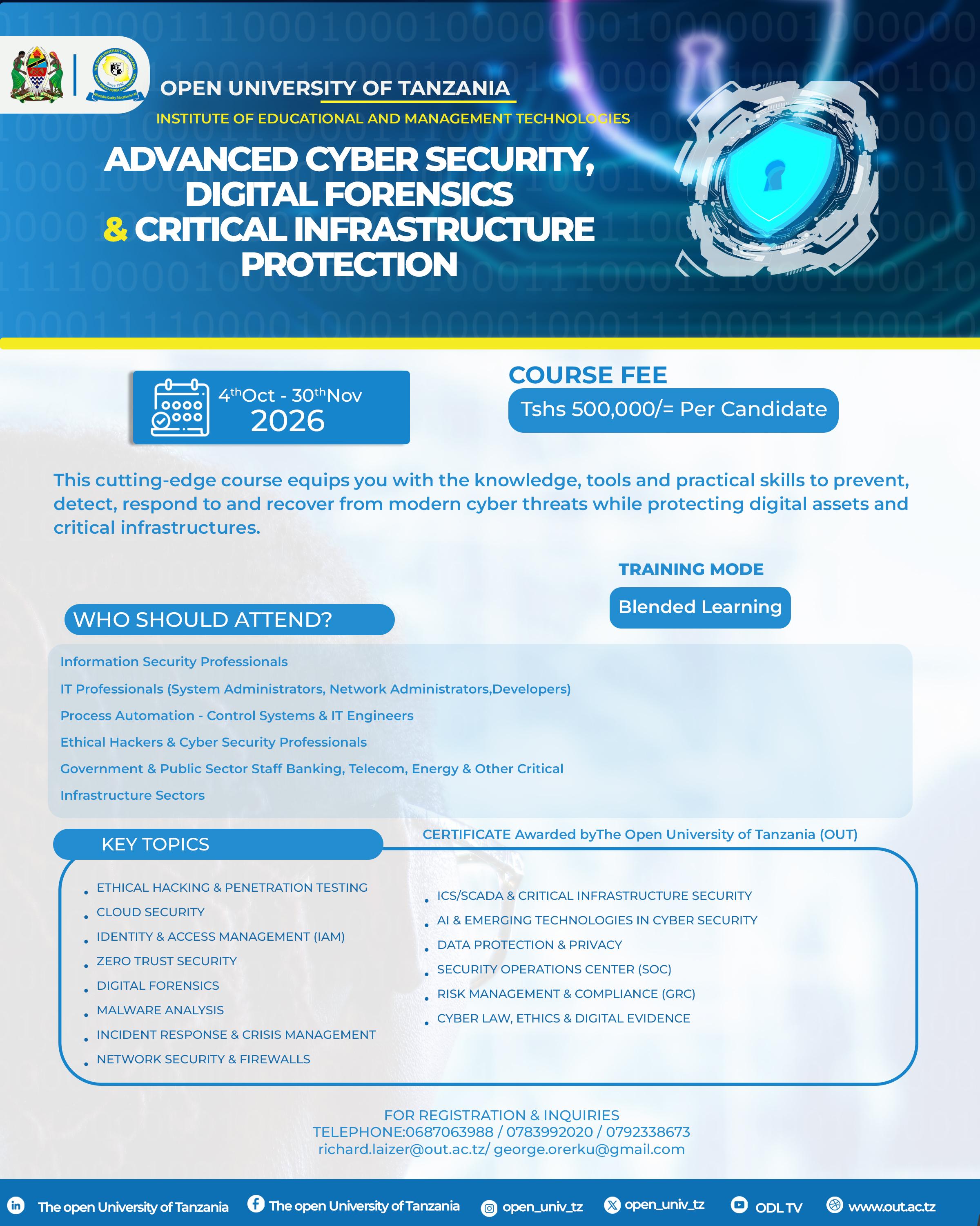 ADVANCED CYBER SECURITY, DIGITAL FORENSICS & CRITICAL, INFRASTRUCTURE  PROTECTION