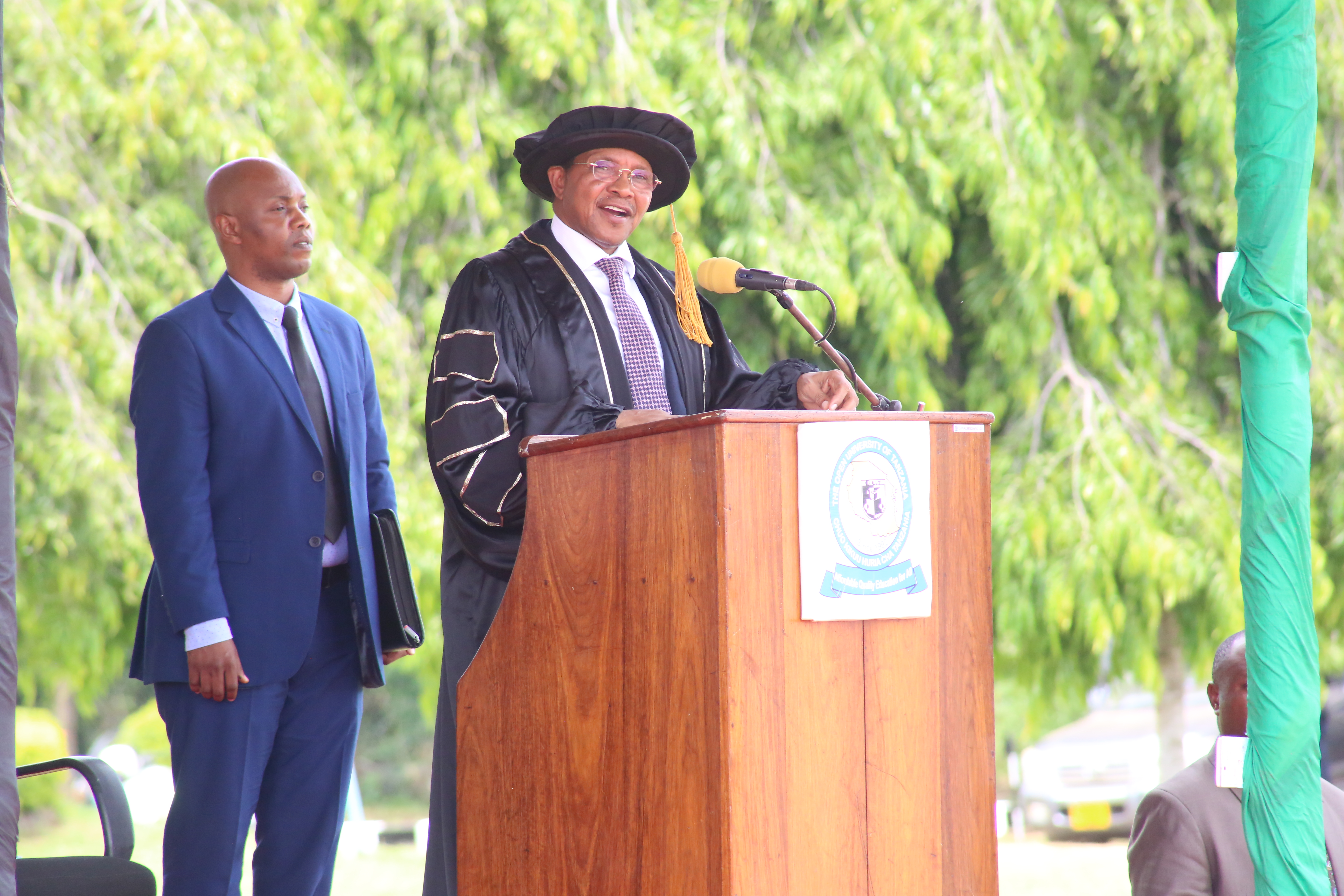 Former President of the United Republic of Tanzania Hon. Dr. JakayaKikweteaddressing  at the 37th graduation ceremonyof the Open University of Tanzania held on 28th September 2019 at Bungo, Kibaha